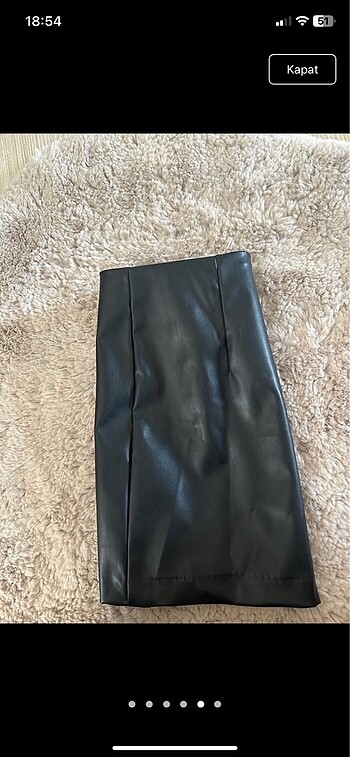 xs Beden siyah Renk H&M mini deri etek