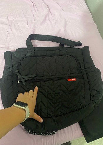 Skip hope siyah anne bebek bakım çantası - Görsel 10