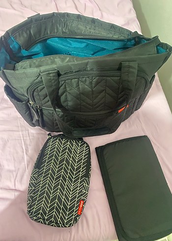 Skip hope siyah anne bebek bakım çantası - Görsel 4