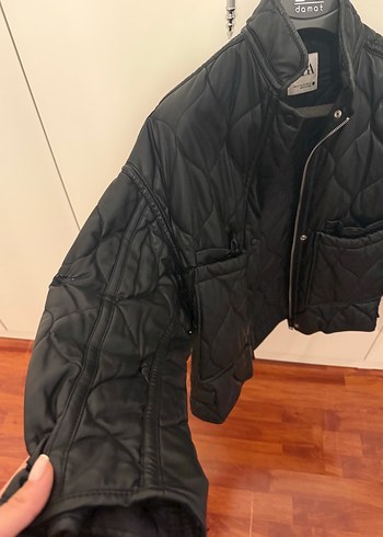 Zara Siyah Kadın Deri Biker Ceket