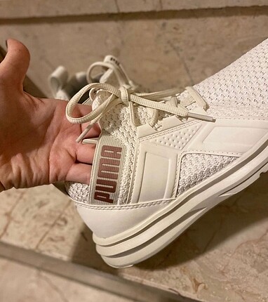 38.5 Beden beyaz Renk Puma contempt demi spor ayakkabısı sıfır beyaz