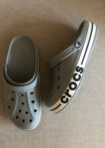 Gri Erkek Spor Sandalet Crocs Velcro - Görsel 2