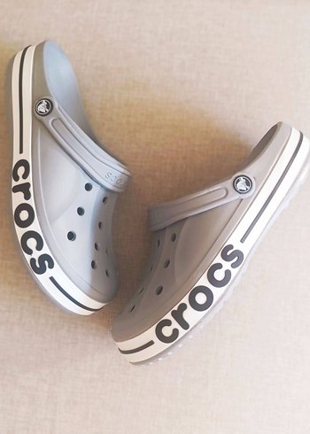 Gri Erkek Spor Sandalet Crocs Velcro - Görsel 3