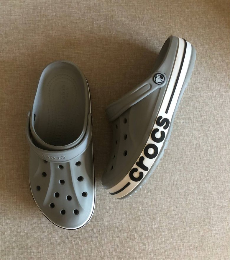 Gri Erkek Spor Sandalet Crocs Velcro - Görsel 2