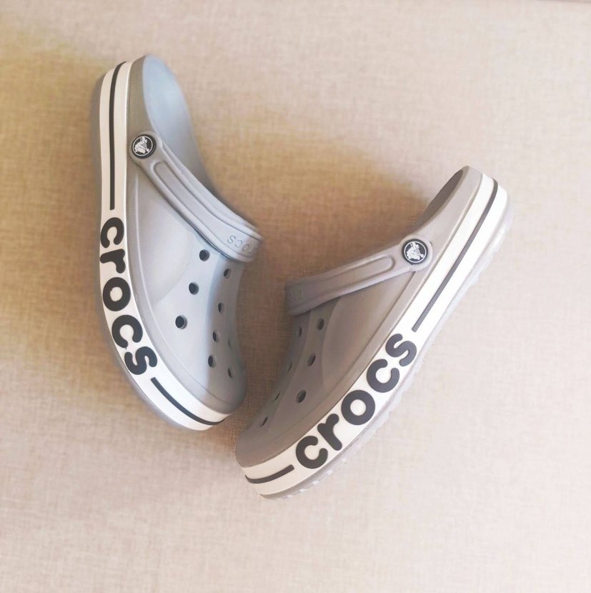 Gri Erkek Spor Sandalet Crocs Velcro - Görsel 3