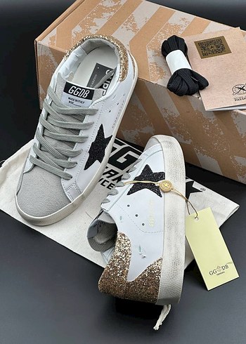 Golden Goose Deluxe Beyaz Gri Kadın Sneakers
