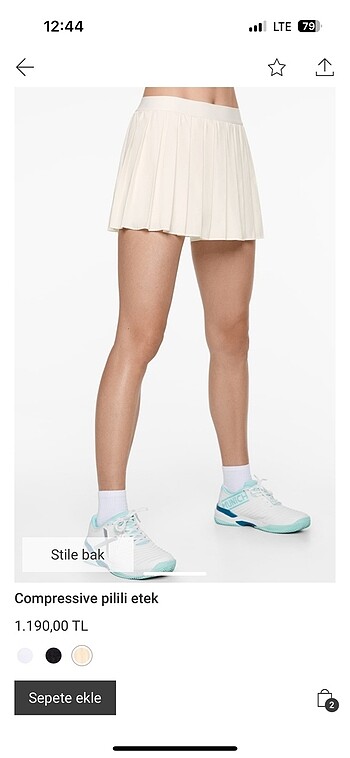 Pileli oysho tenis eteği