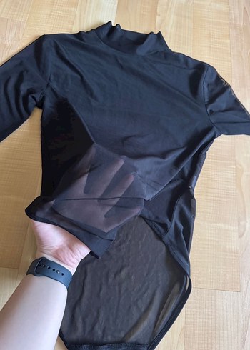 Siyah  transparan Yüksek Yakalı Kadın Bluz - Görsel 2