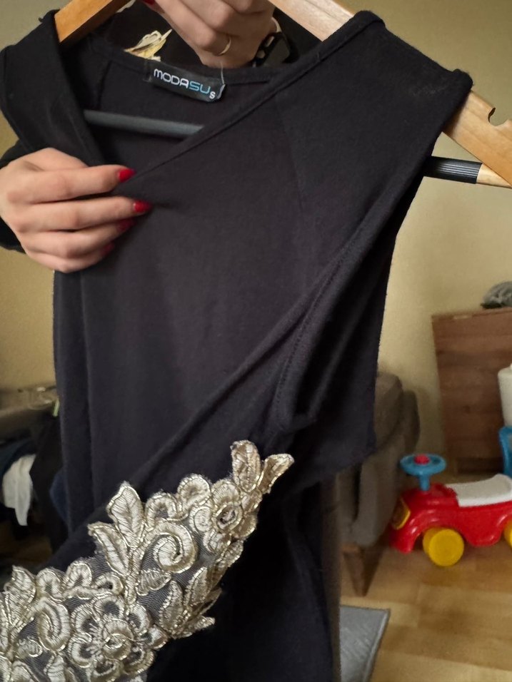 Dantel Detaylı Siyah Bohem Kadın Bluz - Görsel 3