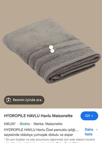 Maisonette Gri Yumuşak Havlu