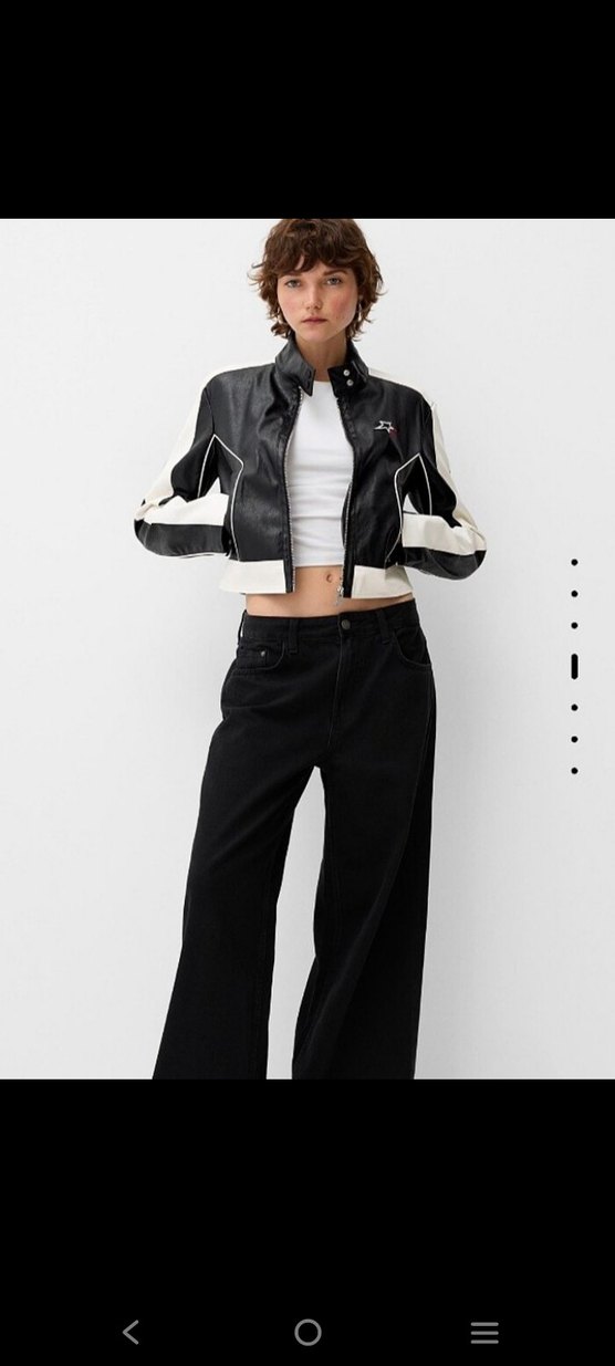 Kadın Siyah Deri Kemerli Ceket - Görsel 2