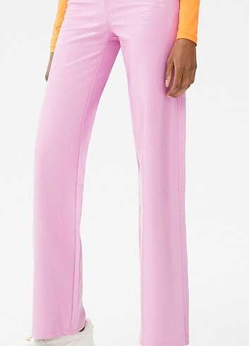 Bershka deri pantolon 