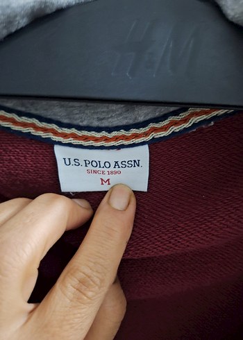 U.S Polo Assn. Bordo Fermuarlı Sweatshirt