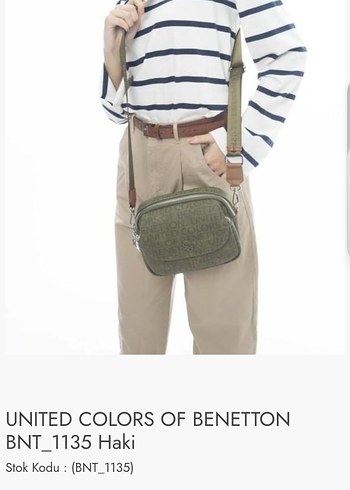 Benetton United Colors of Benetton Haki Detaylı Kadın Çapraz Çanta