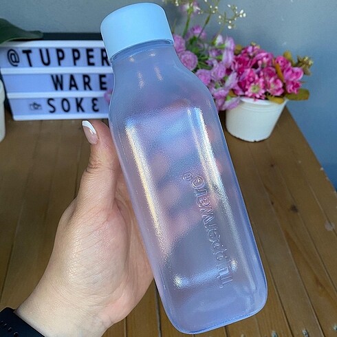 Eco Şişe Suluk 500 ml Buz Mavi Kare