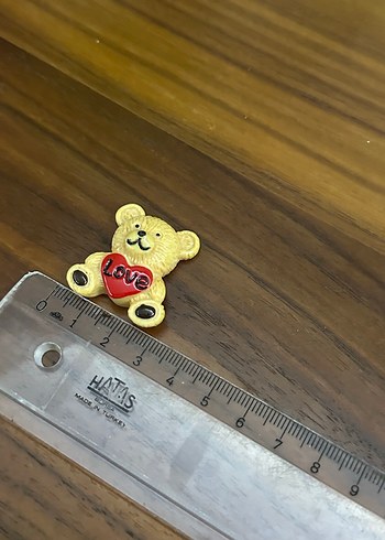 Kalpli Renkli Ayıcık toka obje - Görsel 2