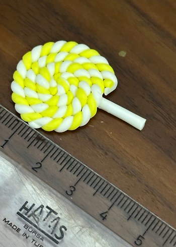 Sarı şeker toka obje - Görsel 3