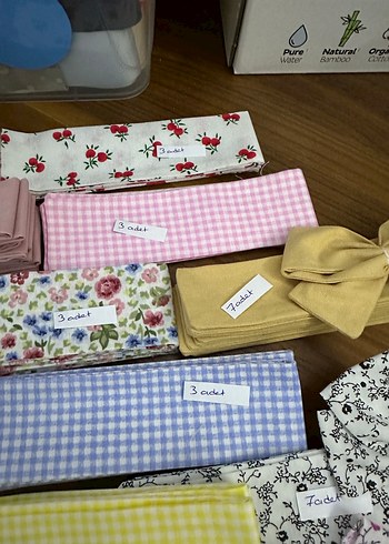 Çiçek Desenli ve Ekose Çocuk Saç Bantları - Görsel 2