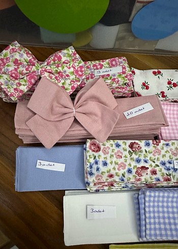 Çiçek Desenli ve Ekose Çocuk Saç Bantları - Görsel 3