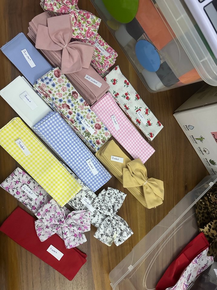 Çiçek Desenli ve Ekose Çocuk Saç Bantları - Görsel 4