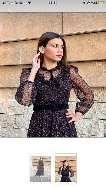 Trendyol & Milla Sifon astarlı cicekli elbise