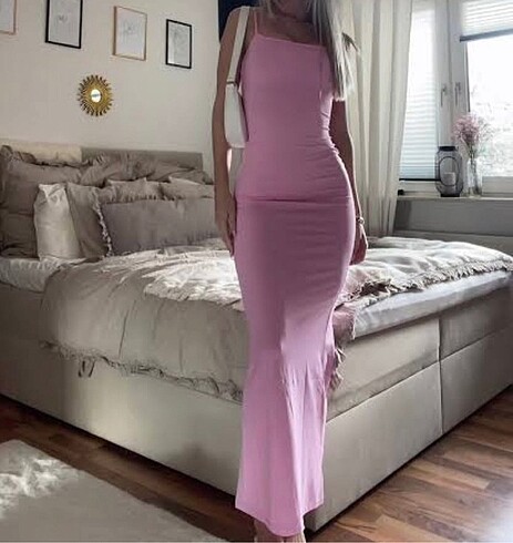 bershka pembe elbise