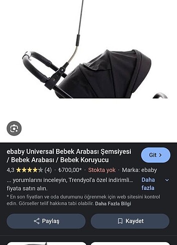 Bebek arabası şemsiyesi