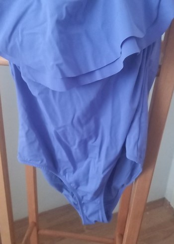 Mor Drapeli Askılı Kadın Mayo - Görsel 2