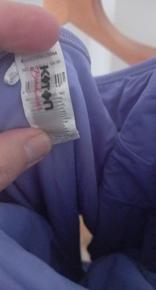 Mor Drapeli Askılı Kadın Mayo - Görsel 4