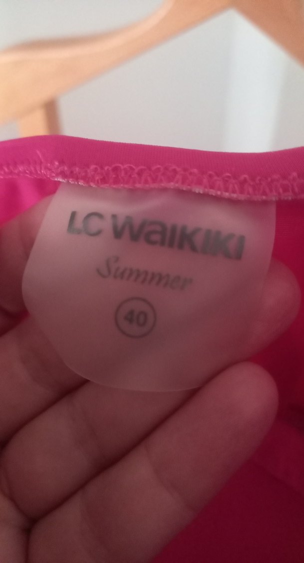 Pembe Drapeli Kadın Mayo - Görsel 5