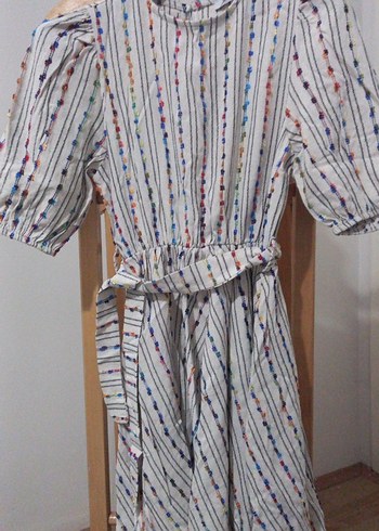 Nakışlı, Kuşaklı Bohem Elbise - Görsel 6