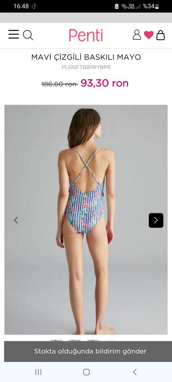 Çok Renkli Bağlamalı Fırfırlı Penti Mayo - Görsel 2