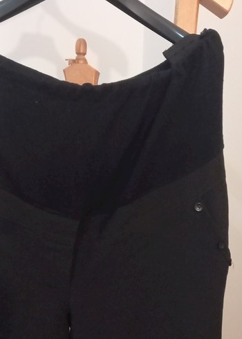 Siyah Düğmeli Hamile Pantolonu - Görsel 4