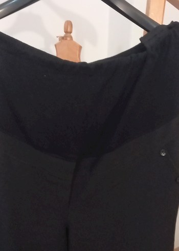 Siyah Düğmeli Hamile Pantolonu - Görsel 7