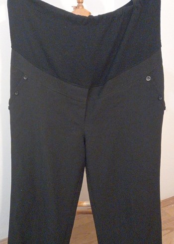 Siyah Düğmeli Hamile Pantolonu - Görsel 8