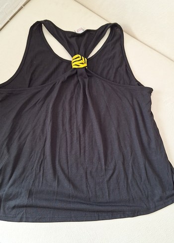 Siyah Baskılı Kadın Atlet - Görsel 4