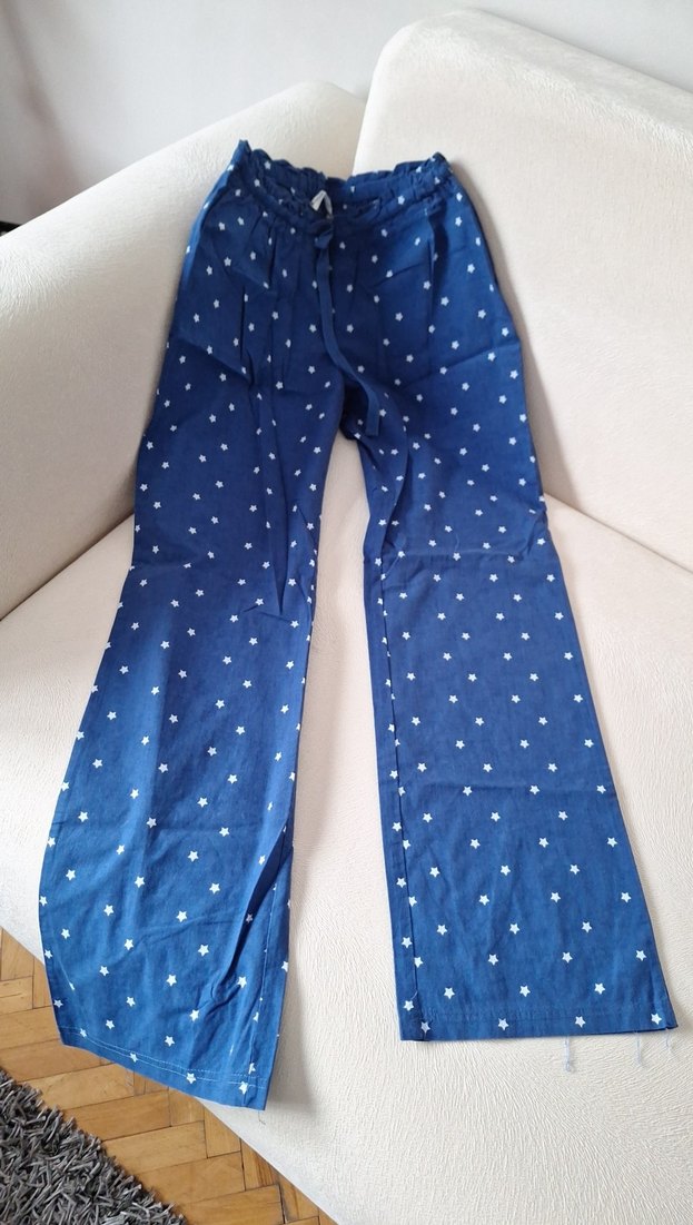 Düğmeli Lacivert Pamuk Kadın Piama - Görsel 2