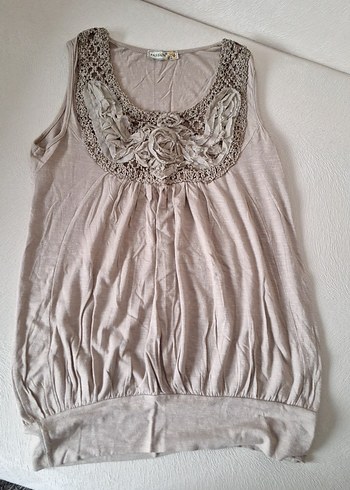 Dantel Detaylı Bohem Kolsuz Kadın Bluz - Görsel 2