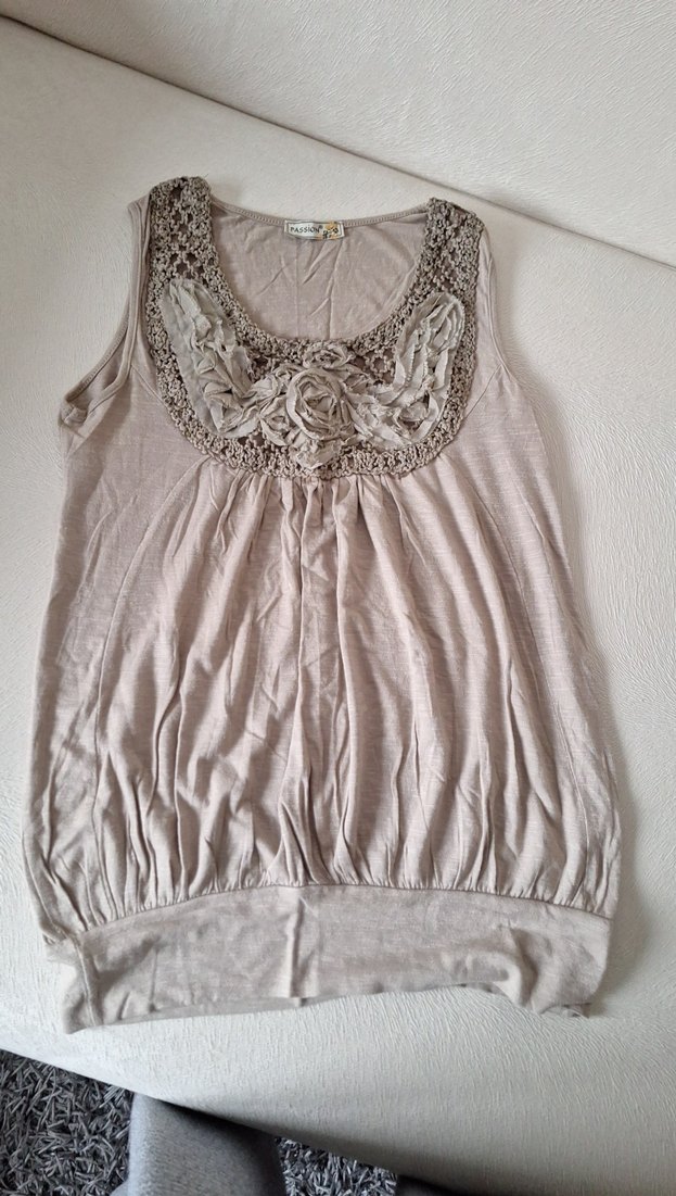 Dantel Detaylı Bohem Kolsuz Kadın Bluz - Görsel 2