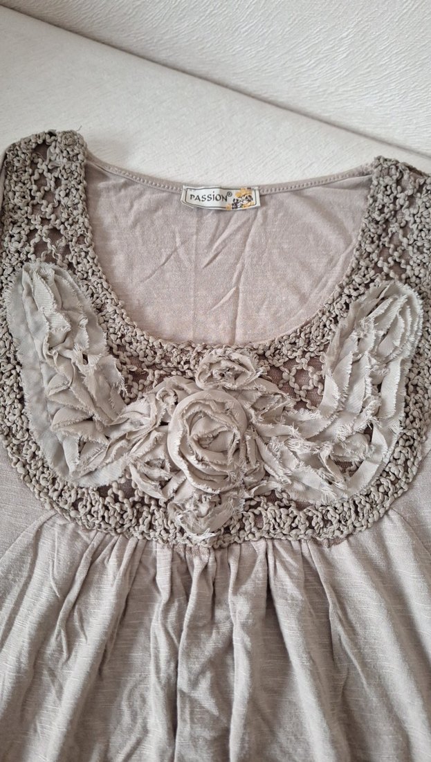 Dantel Detaylı Bohem Kolsuz Kadın Bluz - Görsel 3