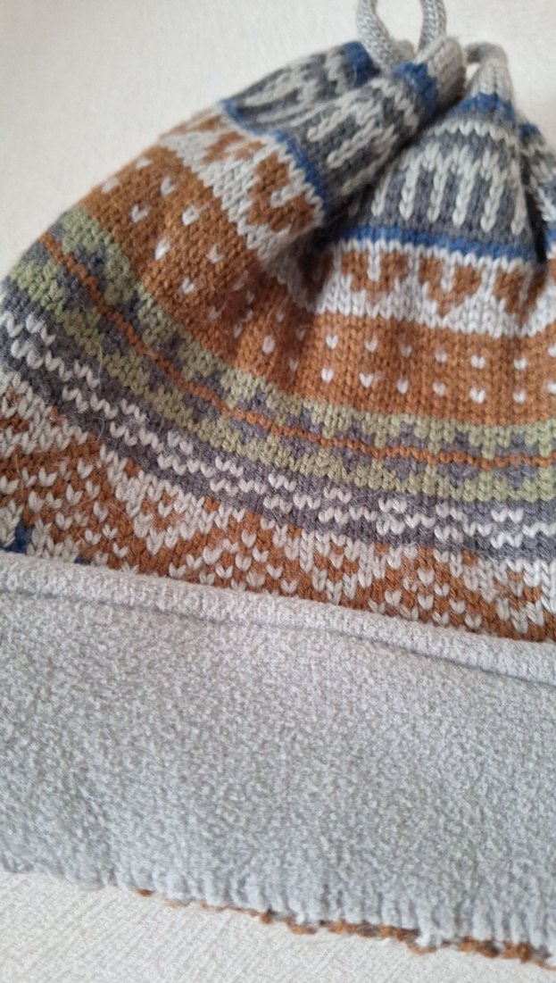 Bohem Tarz Gri Katlamalı Örgü Kadın Bere - Görsel 2