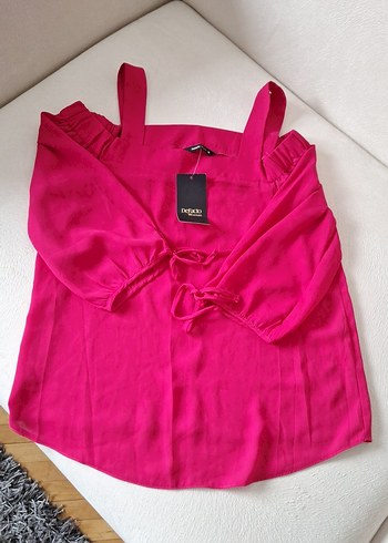 Pembe Askılı Kadın Bluz - Görsel 4