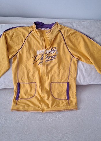 Sarı Fermuarlı Kız Çocuk Ceket - Görsel 3