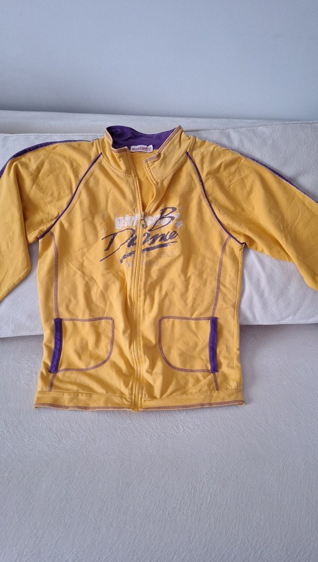 Sarı Fermuarlı Kız Çocuk Ceket - Görsel 3