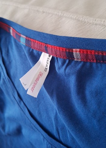 Lacivert Kısa Kollu Kadın Pijama Takımı - Görsel 3