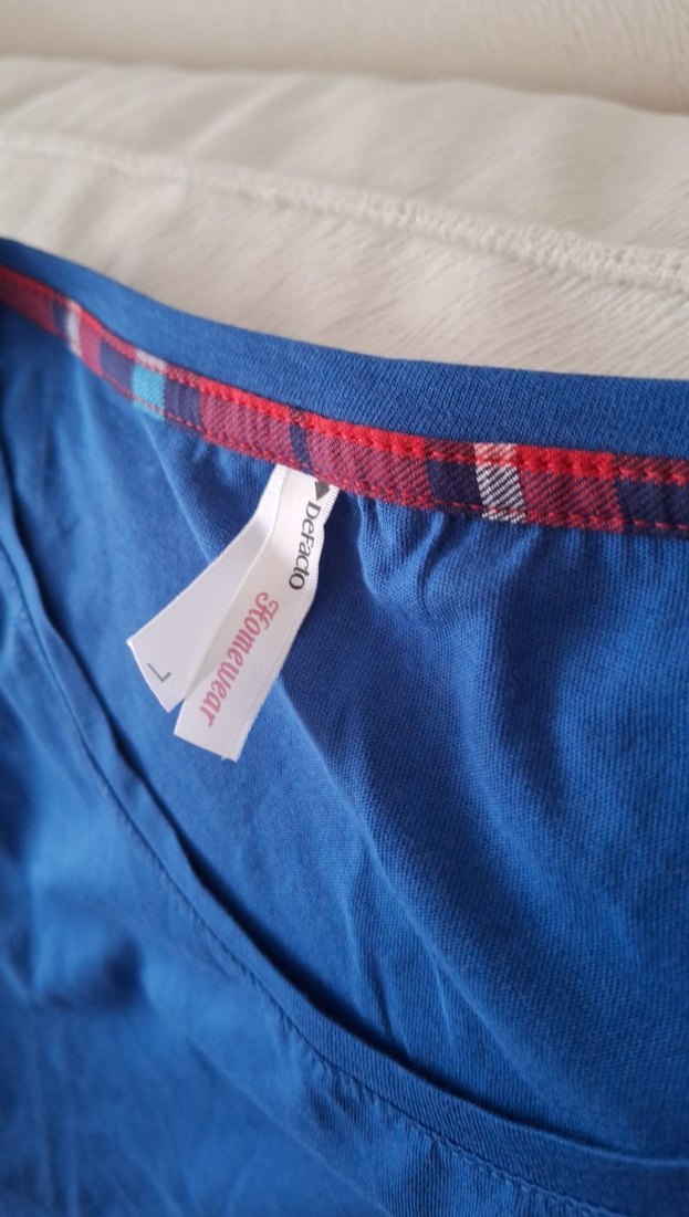 Lacivert Kısa Kollu Kadın Pijama Takımı - Görsel 3