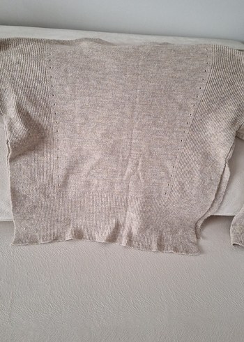 Bej Kadın Triko Bisiklet Yaka Kazak - Görsel 4