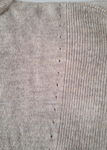 Bej Kadın Triko Bisiklet Yaka Kazak - Görsel 7