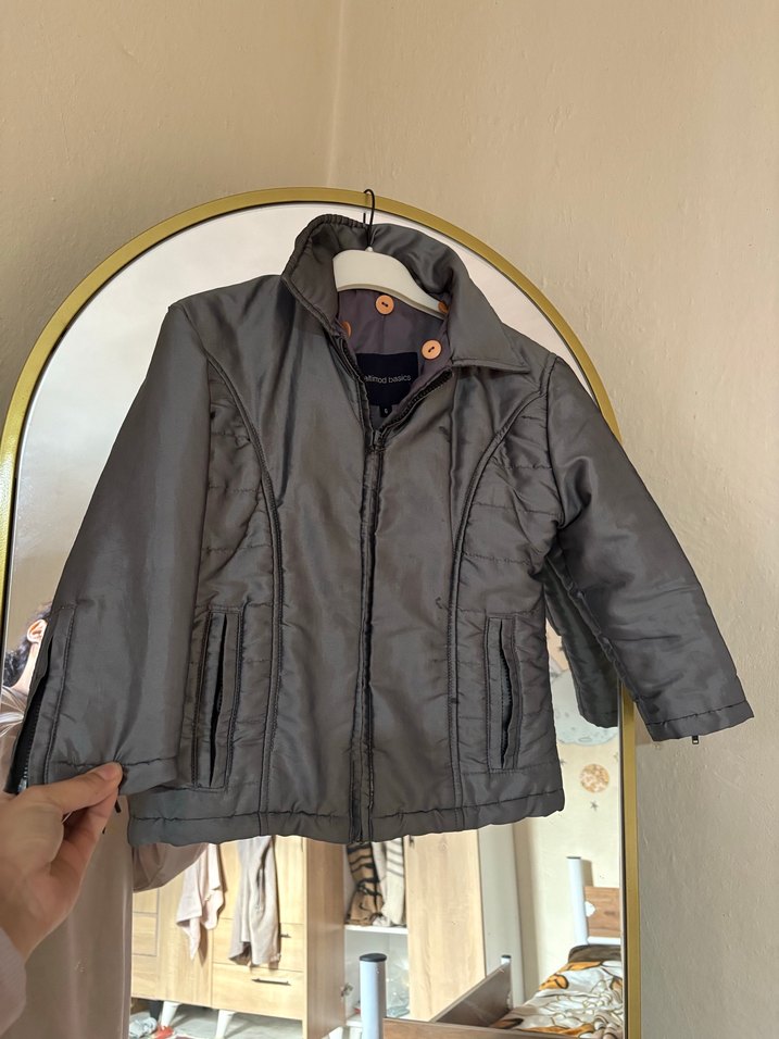 Gri erkek mont - Görsel 2