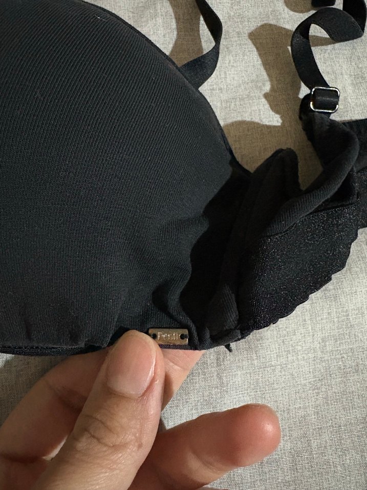 Siyah Minimalist Goth Sütyen - Görsel 3